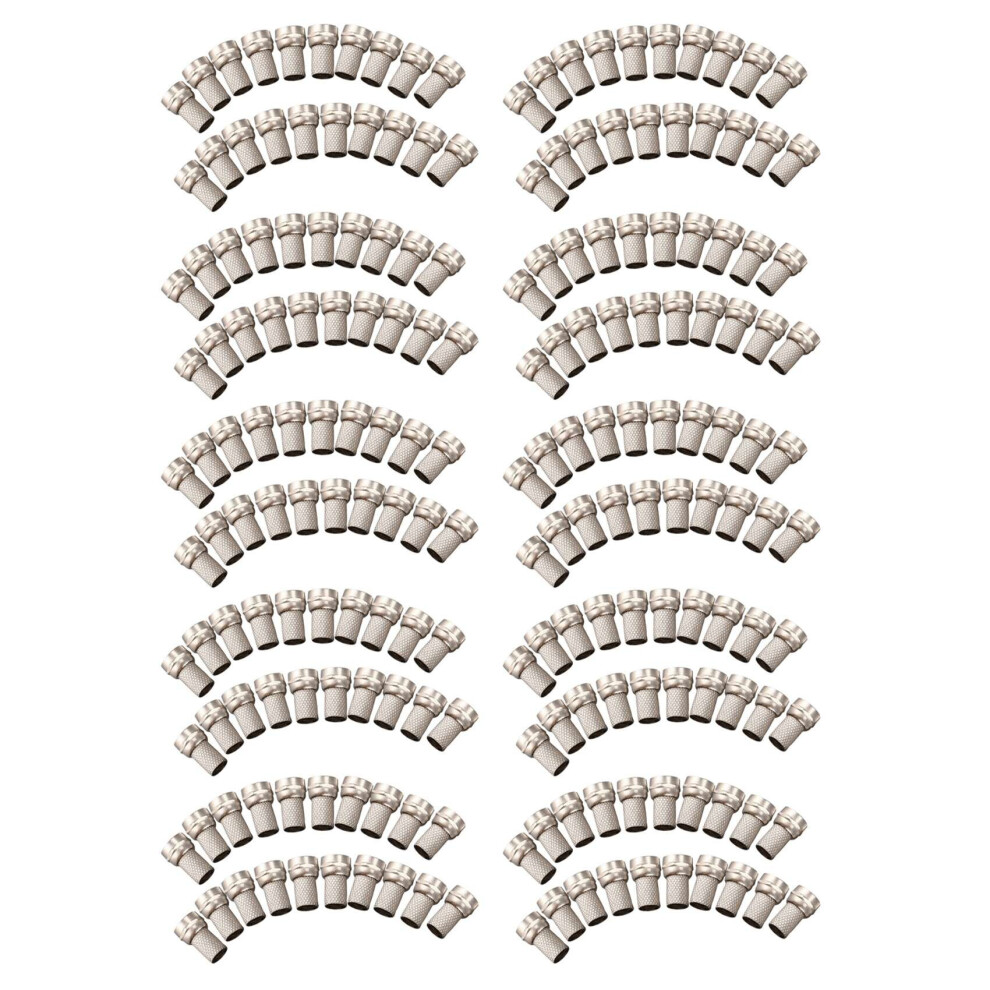 200Pcs Cctv Rg6 F-Type Twist-On Coax Coaxial Cable Rf Connector Male Silver 4764036930095