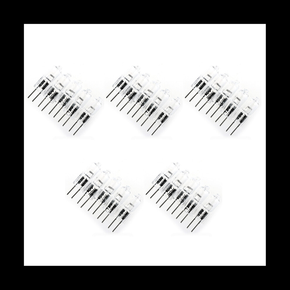 Tlily 25 X G4 20W 12V Clear Halogen Capsule Lamp Bulbs Light