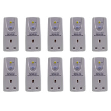 10X UK Plug 13A Gfci Leakage Protection Plug Rcd Socket Home Circuit Breaker Cutout Switch- UK Plug