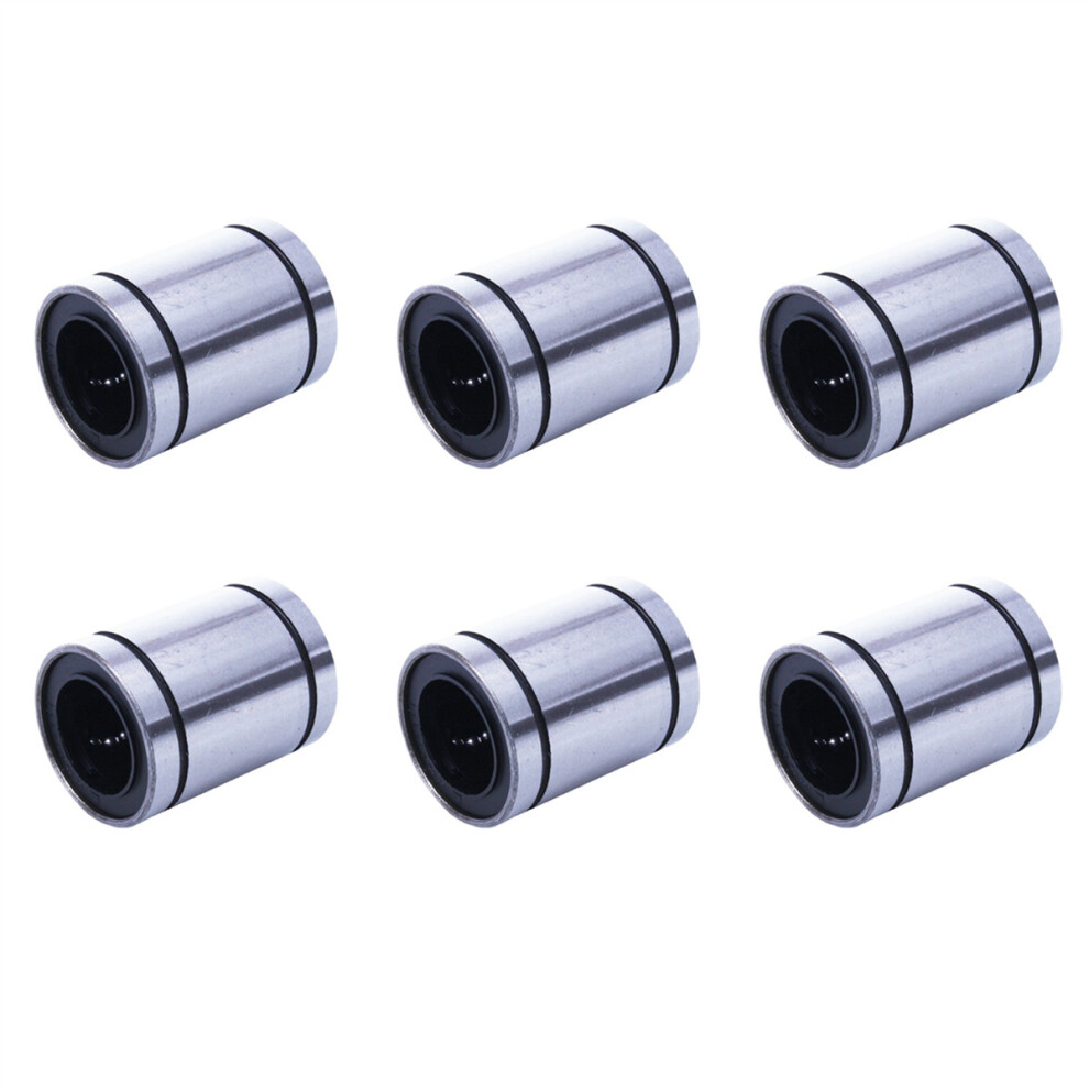 Tlily Silver 6X Lm20uu 20Mm Inside Dia Linear Motion Ball Bearing Bushing