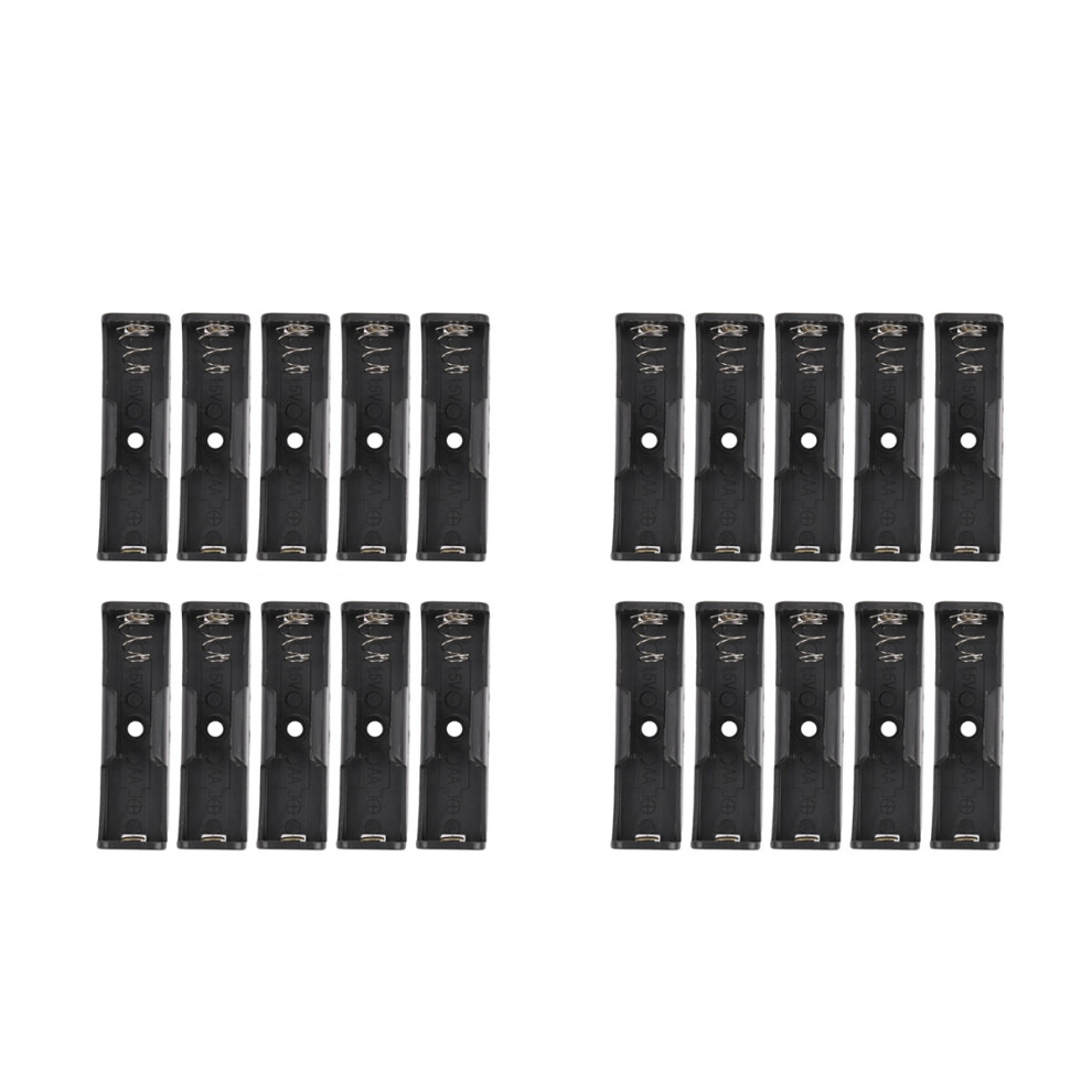 4X Aa/1.5V/Pp3 Battery Holder/Connector Enclosed Or Open With Switch, Battery Holder Aa X 1 Holder Pcb Black/Silver 4762103370126