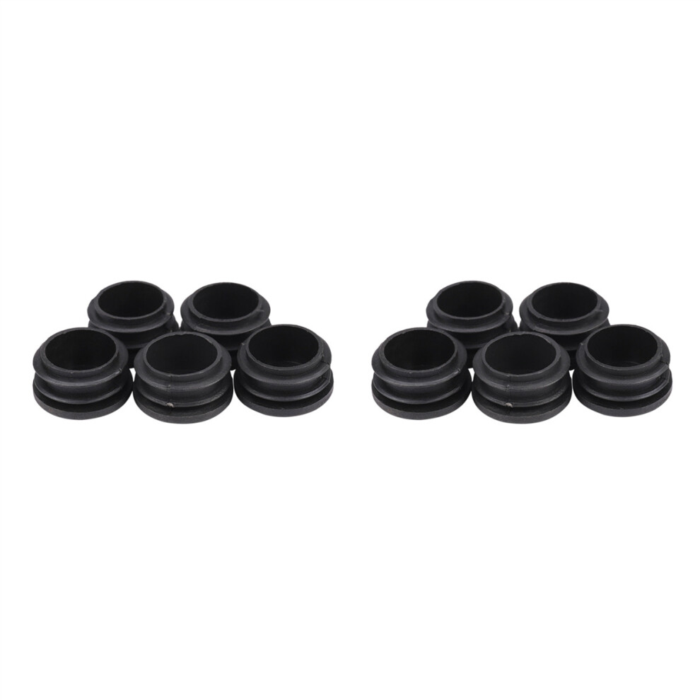 Black Plastic 35Mm Dia Blanking End Caps Round Tube Insert 10 Pcs 4762103353419