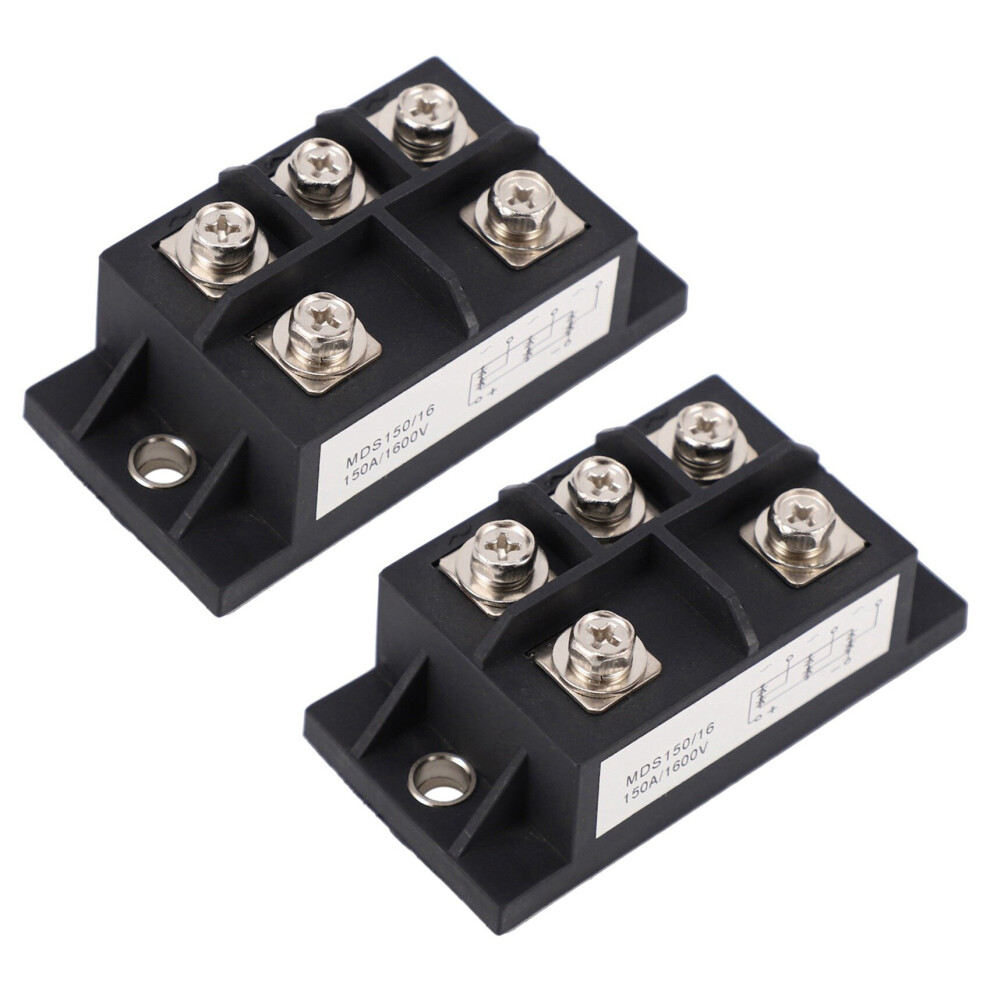 2X Mds150a 3-Phase Diode Bridge Rectifier 150A Amp 1600V Copper 150 Celsius 80X40x33mm Metal Case Diode Bridge Control 4762365749760