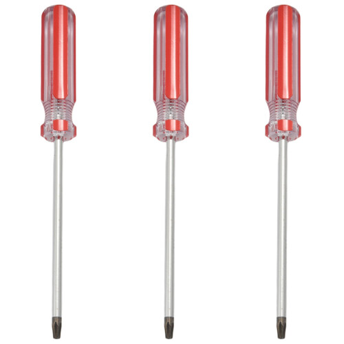 3X Plastic Handle T20 Security Torx Screwdriver Hand Tools