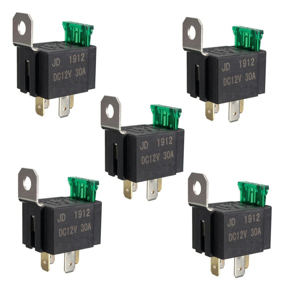 5X 12V 30A 4 Pin Spst Auto Vehicle Relay Normally Opener Changeover Switch Switch 4762103349269