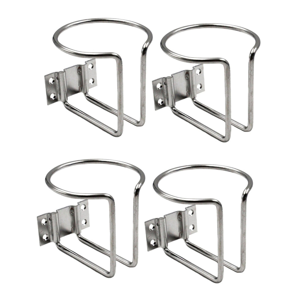 4Pcs Stainless Steel Car Boat Ring Cup Drink Holder Bottle Stand For Marine Yacht Truck Rv 4762103325041