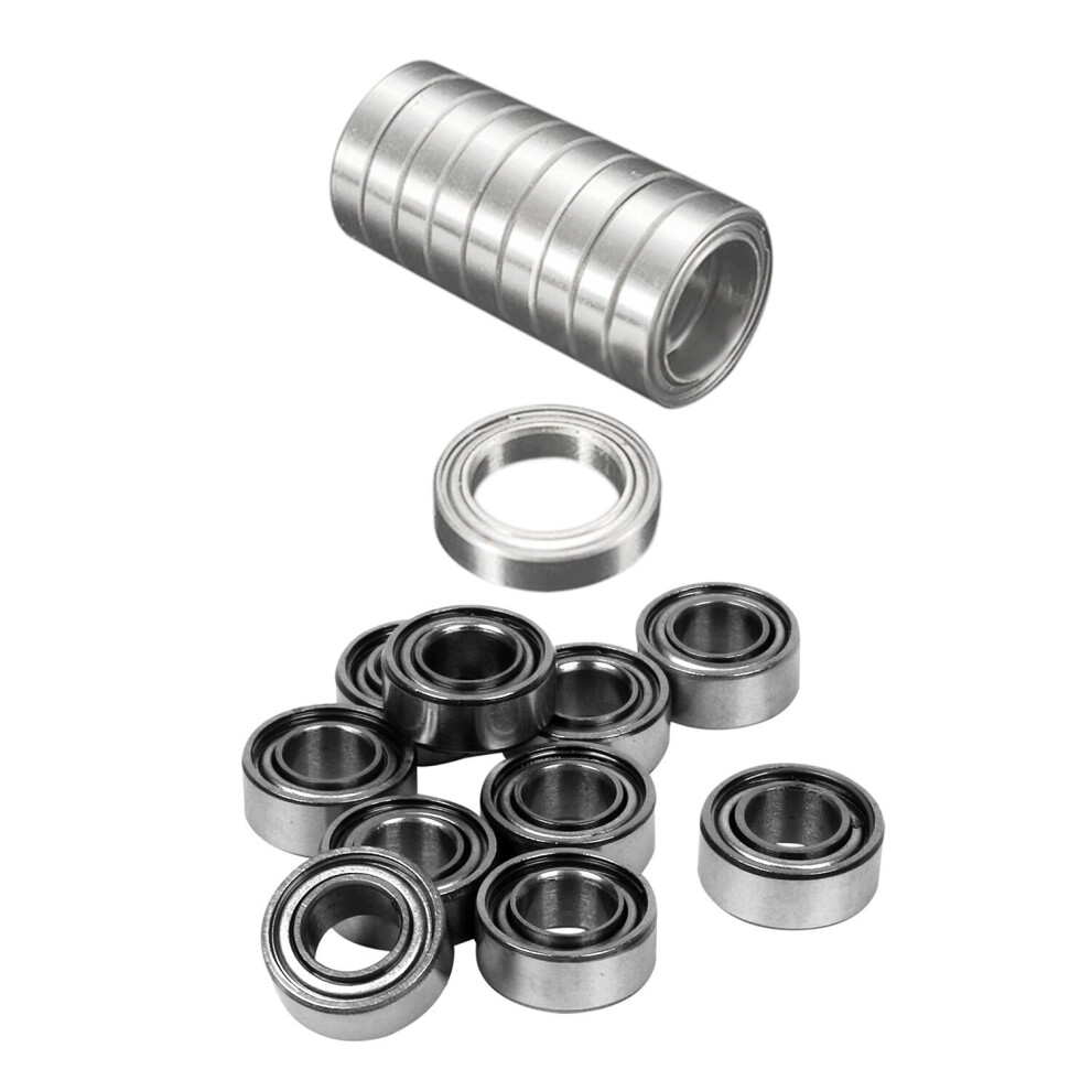 10Pcs Miniature Sealed Metal Shielded Metric Ball Bearing Model: Mr105 Zz 5X10x4mm & 10Pcs 6701 Zz 12X18x4mm Silver 4762103358001