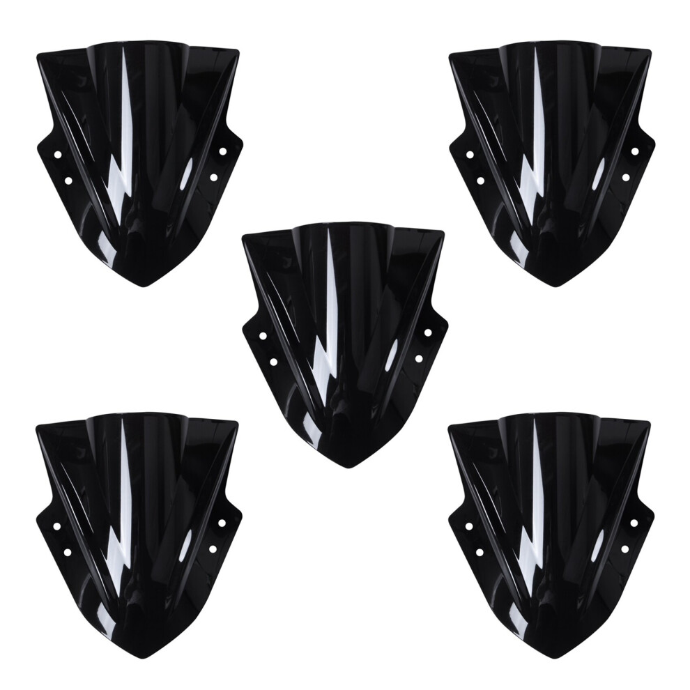 5X Motorcycle Windshield Windscreen Double Bubble For Ninja 300 Ex300 2013-2017 Motorcycle Accessories Black 4762103325171