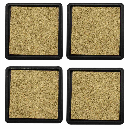 4X Ink Pad Stamp Pad for Wedding Letter Document Gold