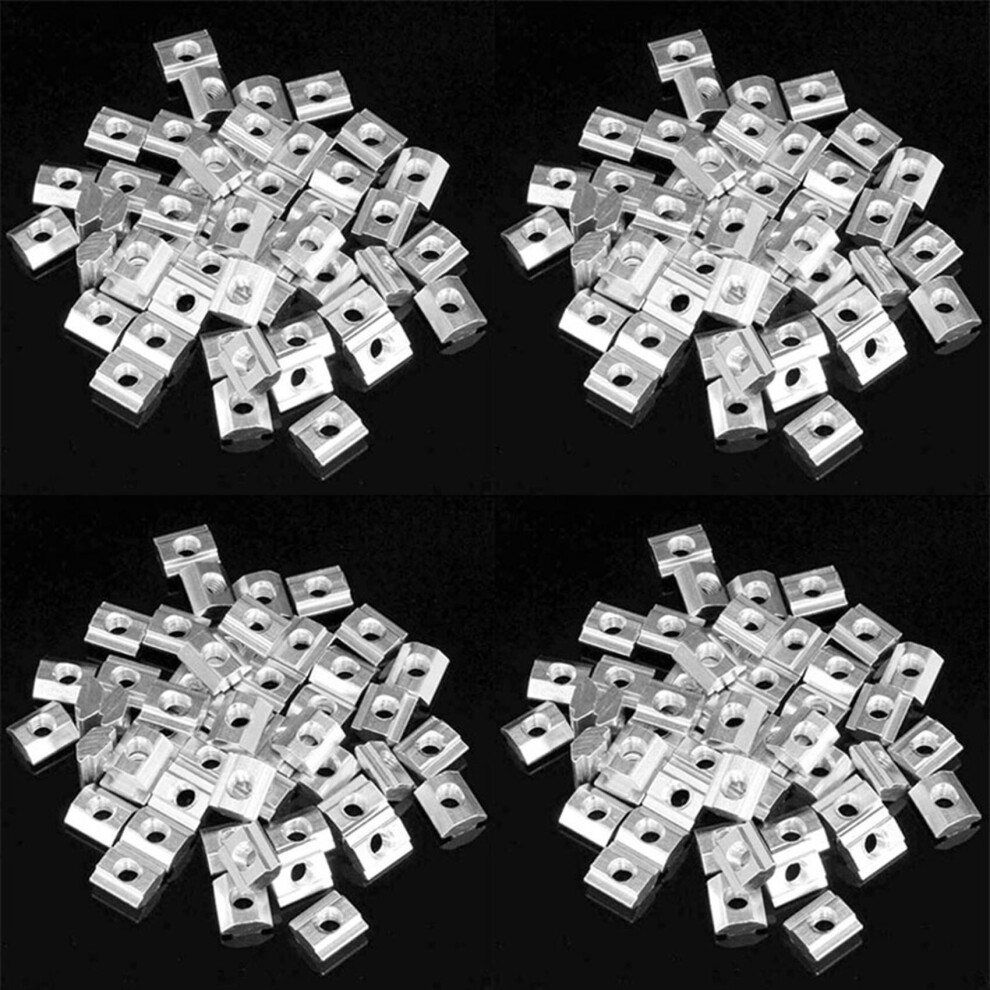200Pcs T Sliding Nut Zin-Plated Carbon Steel T Sliding Nut For 2020 Aluminum Profile 4762103379389