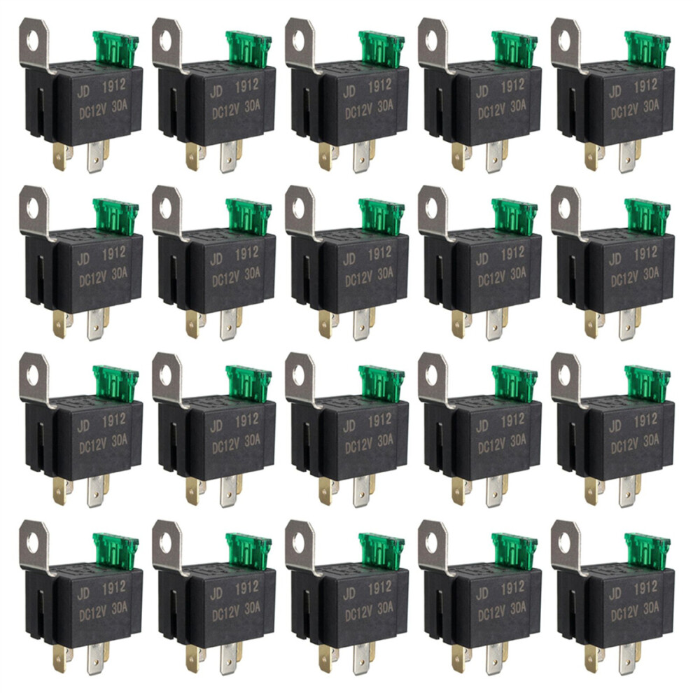 20X 12V 30A 4 Pin Spst Auto Vehicle Relay Normally Opener Changeover Switch Switch 4762103349313