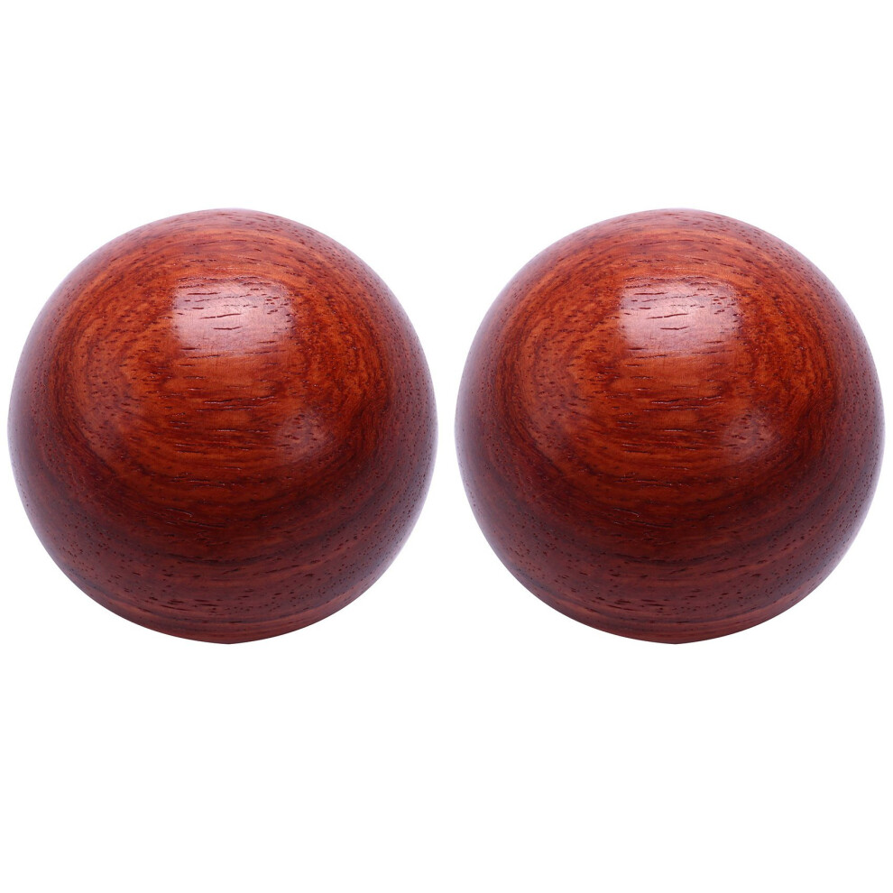 Tlily 2X 5Cm Wooden Stress Baoding Ball Health Exercise Handball Finger Massage Chinese Health Meditation Relaxation Therapy