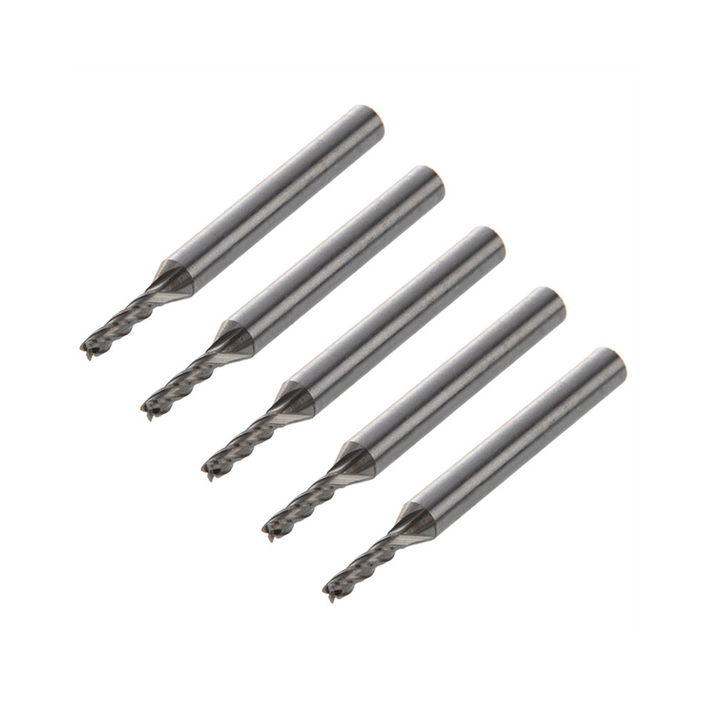 5Pcs 3Mm6mm12mm60mm 4 Hss Al End Mill Milling Cutter Tool 4764036920973