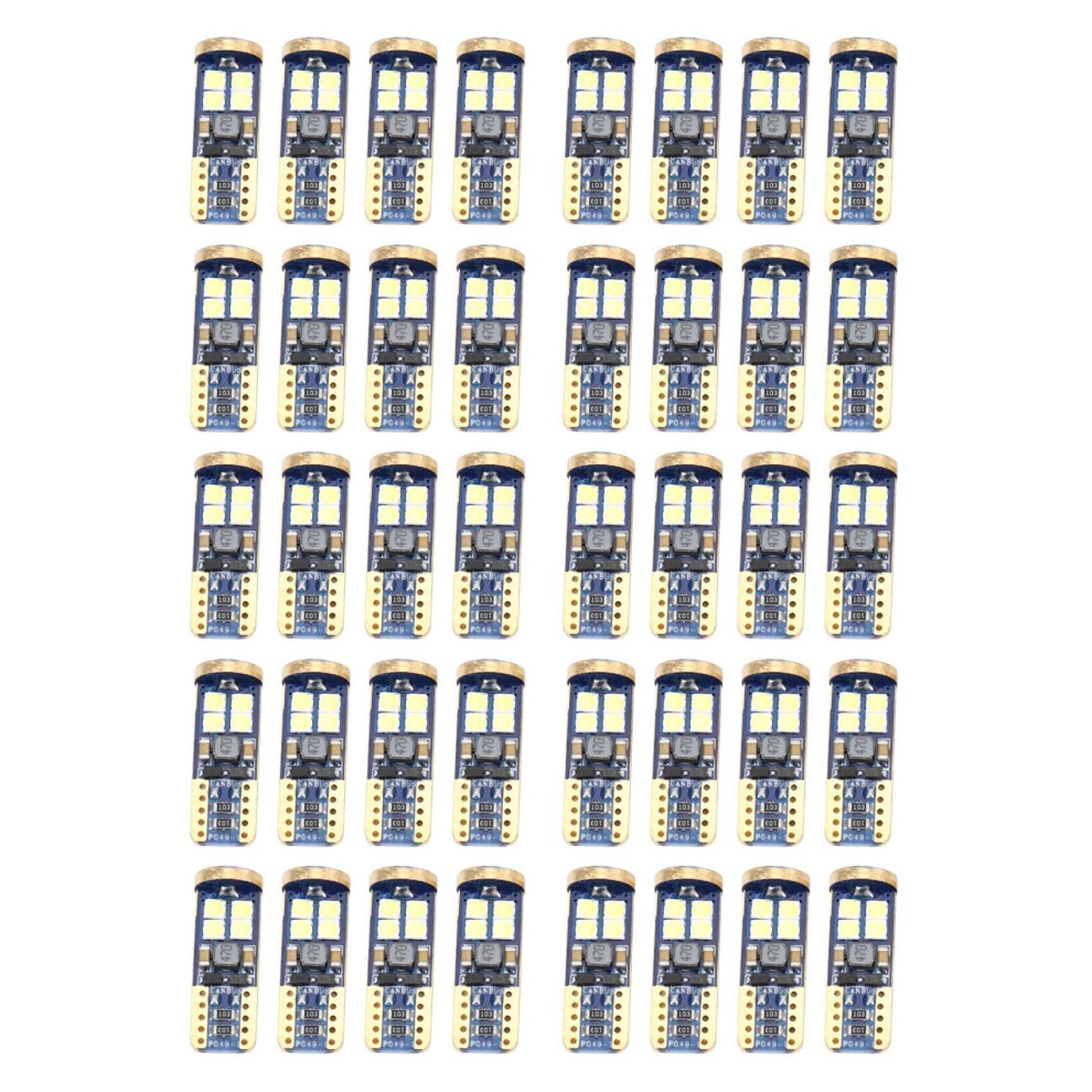 T10 168 Led Car Bulb 40Pcs 194 W5w 12-Smd 3030 Chipset Led Bulbs Canbus For Car Interior Dome Map Door Courtesy License Light 4762103398205