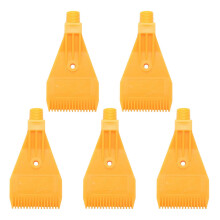 5X 1/4BSP Male Thread ABS Single Hole Air Blow Off Flat Jet Nozzle Yellow