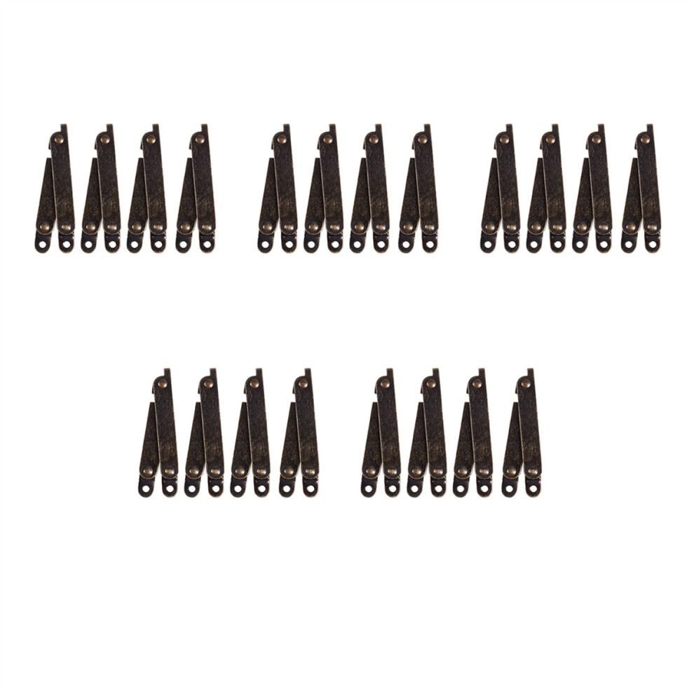 Furniture Box Rotatable Folding Lid Support Hinge Bronze Tone 20Pcs 4762103345636