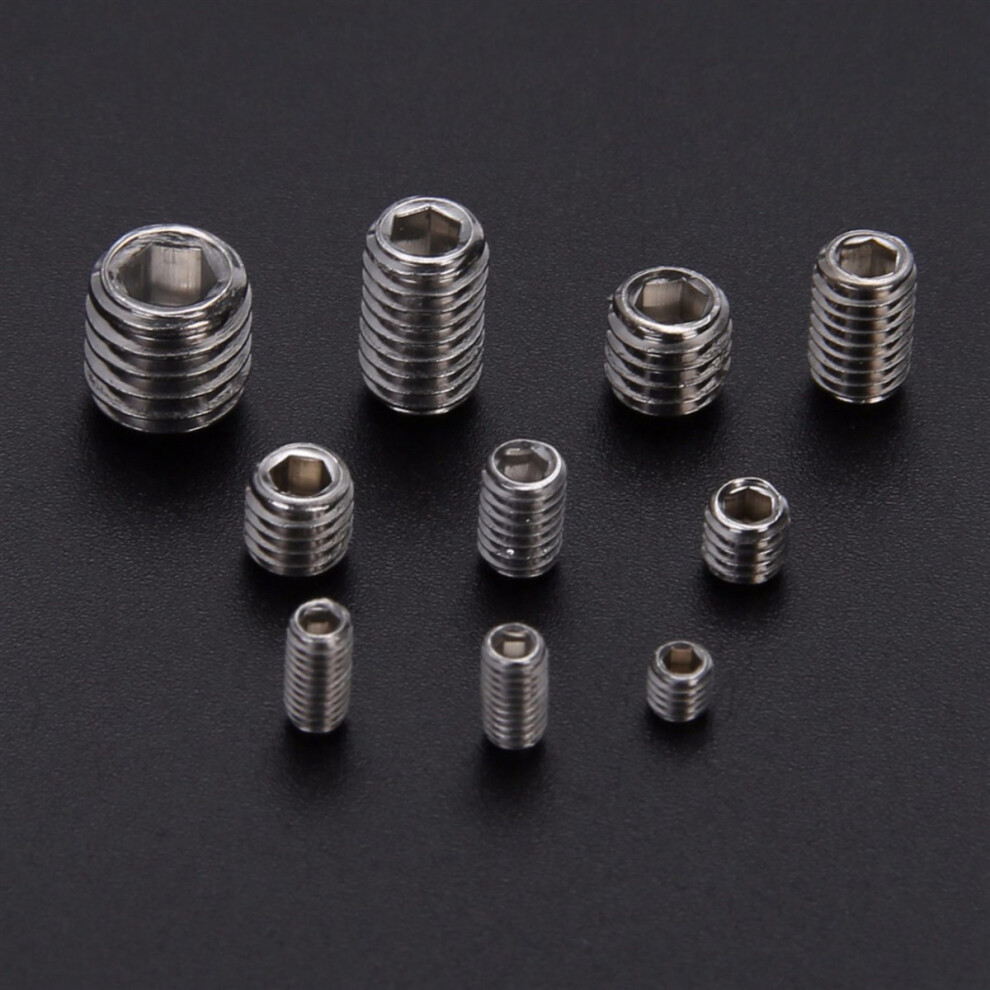 600Pcs 304 Stainless Steel Grub Screws Hex Socket Screw Assortment Kit Set M3///M6/M8 4762103309973