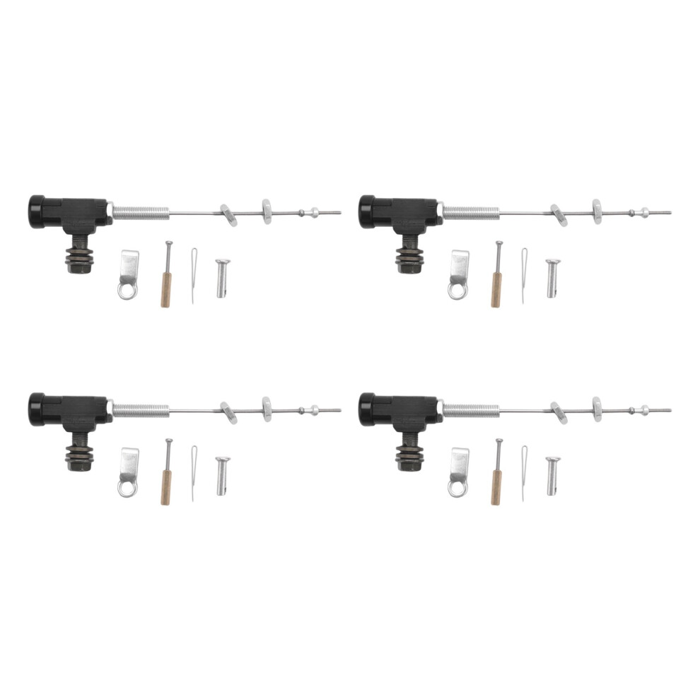 4X Motorcycle Hydraulic Clutch Master Cylinder Rod Brake Pump M10x1.25mm Aluminum Black 4762103356656