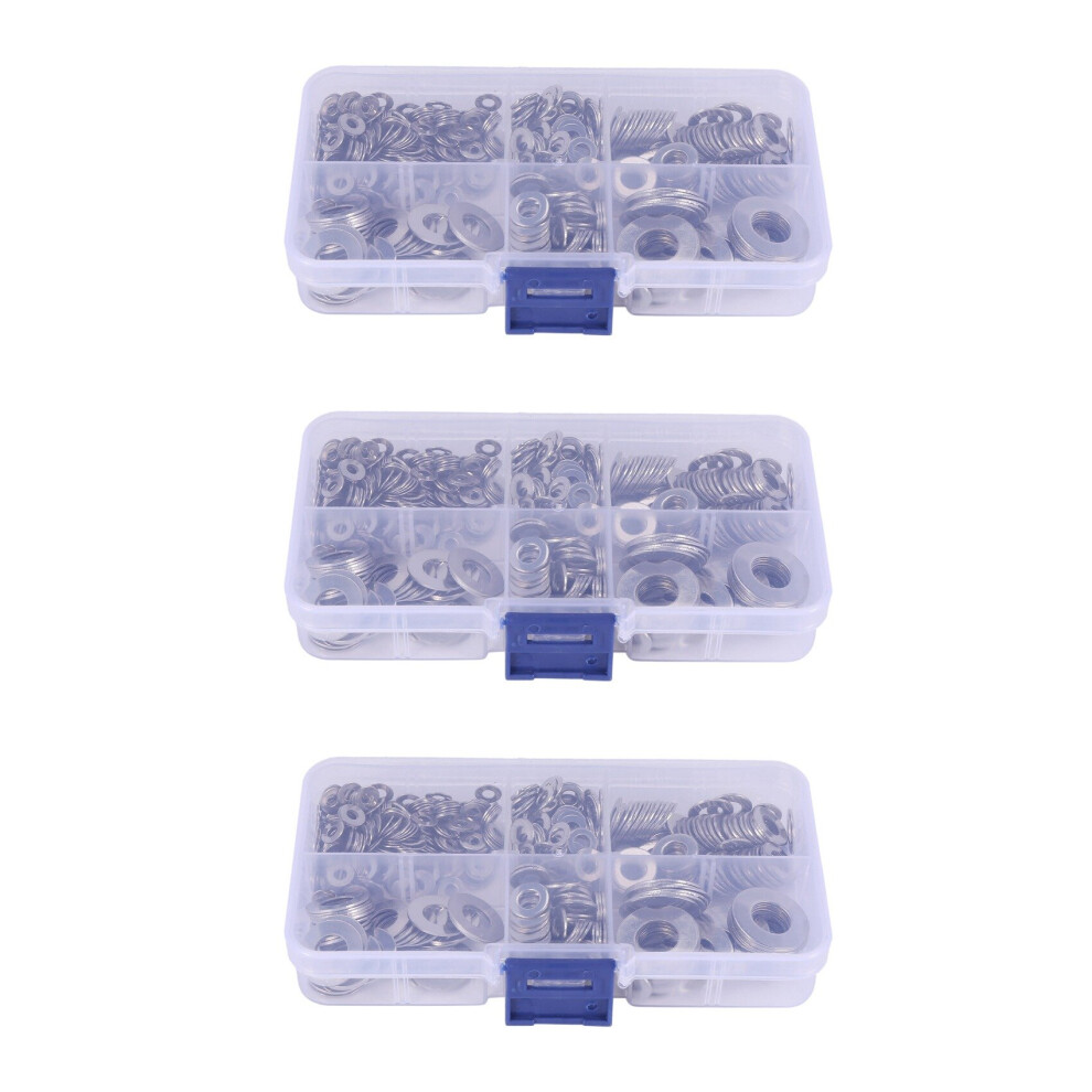 1980 Pcs M3 M6 M8 M10 Washer Spacers Stainless Steel Flat Washer Plain Gasket Spacers Kit Screw Bolt Fastener 4762103313512