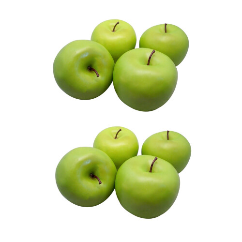 8 Artificial Green Apples-Fruit