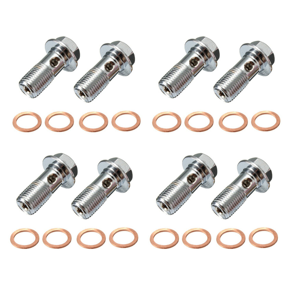 8X Motorcycle Stainless Brake Banjo Bolt M10 X 1.0Mm Caliper Master Cylinder 4762103363968