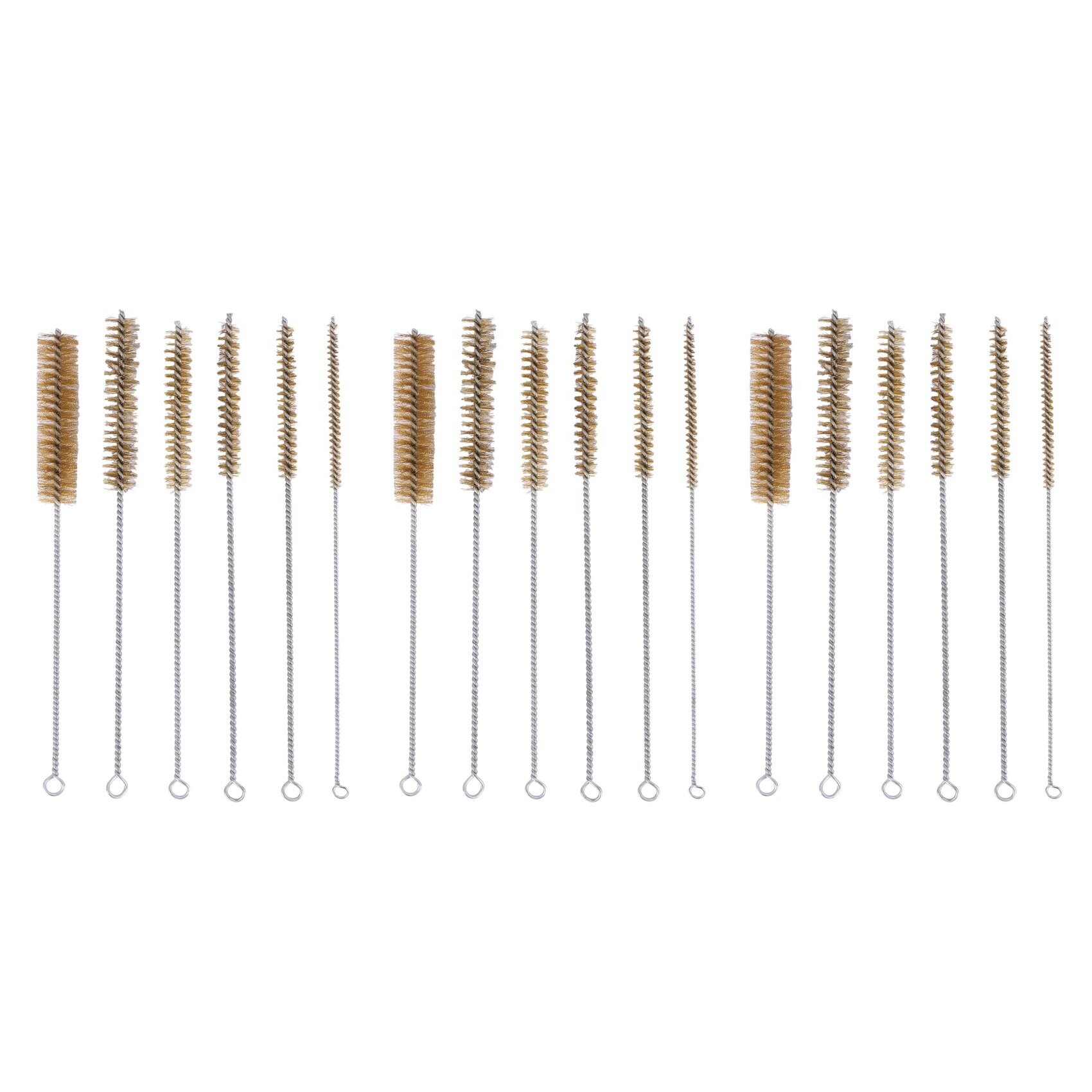 Sourcing Map M6 Copper Wire Tube Cleaning Brush 15mm Diameter 5pcs