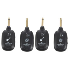 2X UHF Guitar Wireless System Transmitter Receiver Built-in Rechargeable
