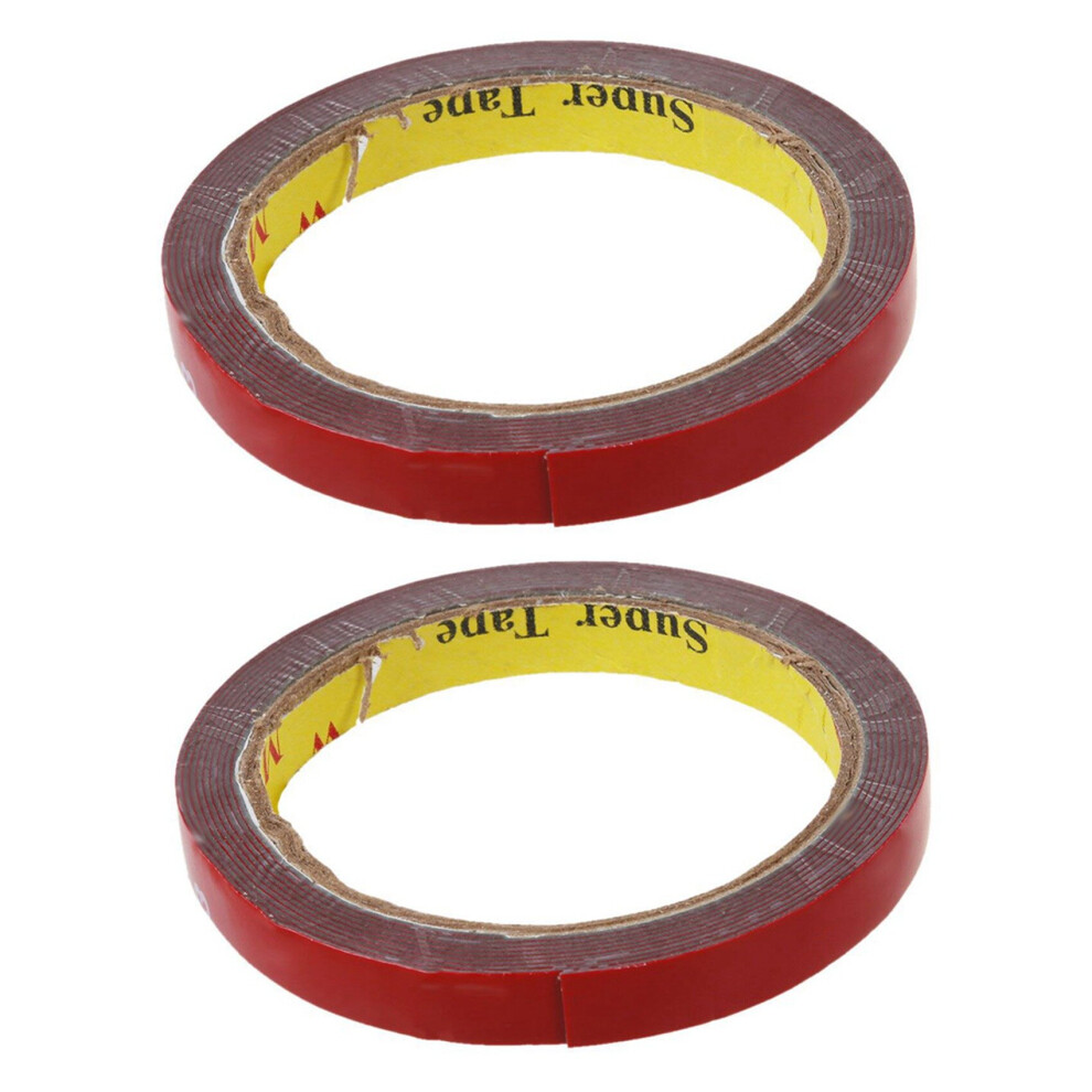 2X Strong Permanent Double Sided Super Sticky Foam Tape Roll For Vehicle Car, Red 12Mm X 4762103342987