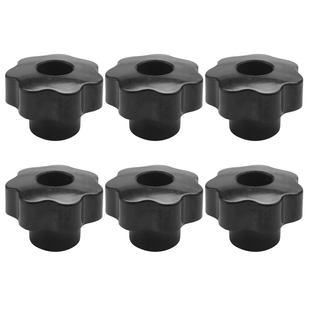 Photos - Nail / Screw / Fastener 6X M10 10mm Dia Thread Black Plastic Star Head Clamping Knob Grip