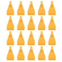 20X 1/4BSP Male Thread ABS Single Hole Air Blow Off Flat Jet Nozzle Yellow