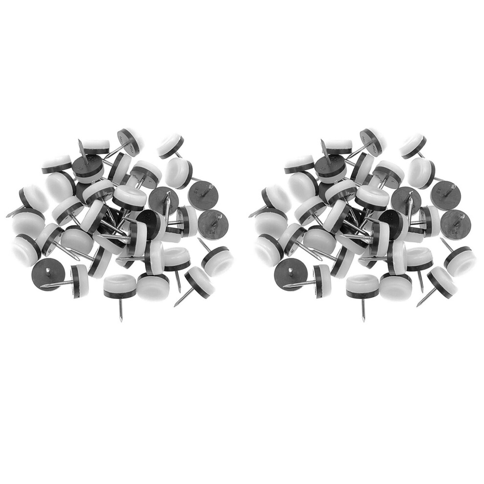 80Pcs Thickened Furniture Glide,Nail-On Slider Pad Floor For Wooden Leg Feet Of Chair Table Sofa(18Mm Or 0.7Inch,White) 4762103318876