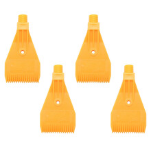 4X 1/4BSP Male Thread ABS Single Hole Air Blow Off Flat Jet Nozzle Yellow