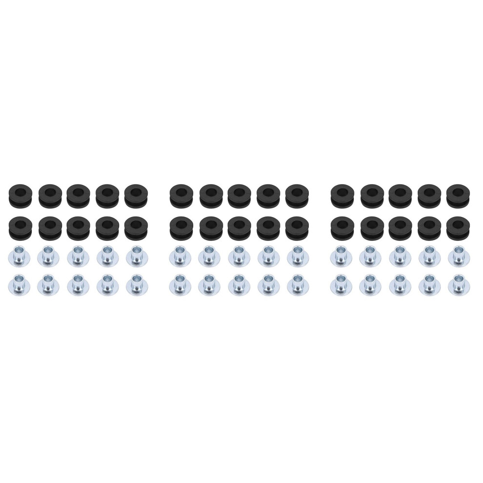 30Pcs Motorcycle Rubber Grommets For For For For Fairings Black 4762103396379