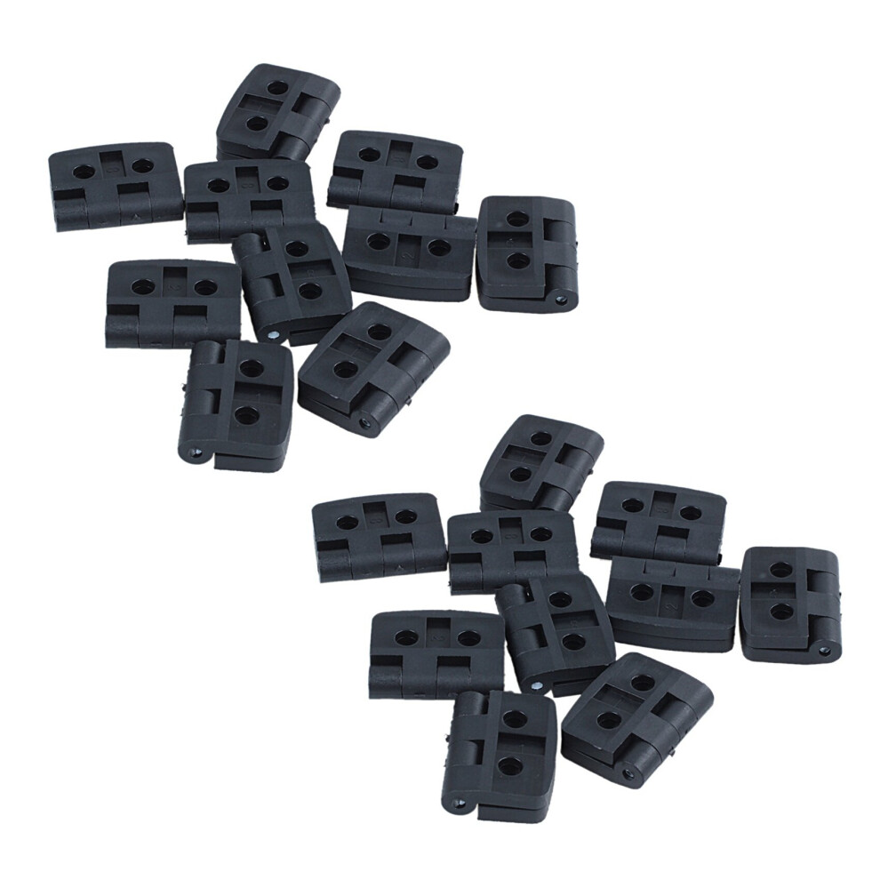 100Pcs Reinforced Black Plastic Door Hinges 40Mm X 30Mm 4762103352634
