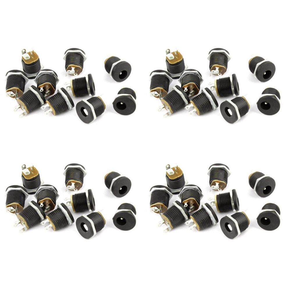 40 Pcs 3-Terminal Soldering 2.1Mm X 5.5Mm Female Power Dc Socket 4762103360394