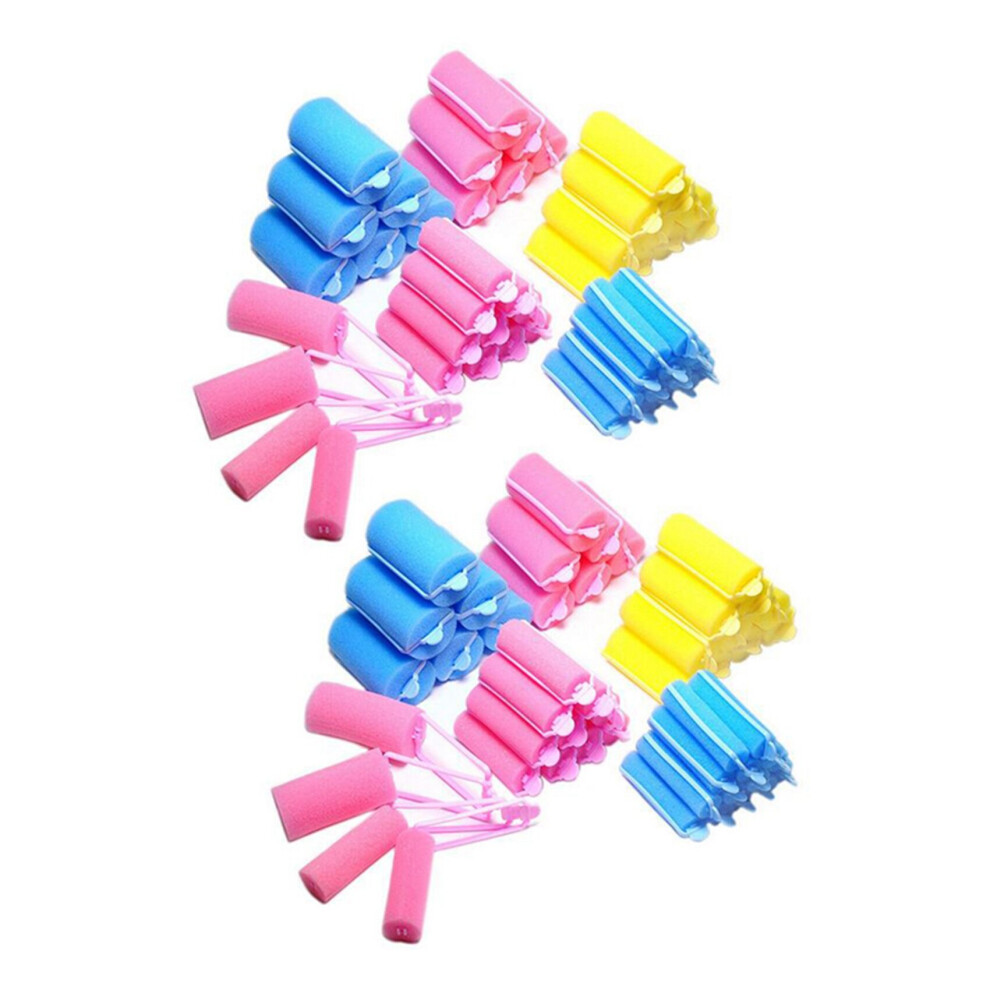 24x Sponge Foam Cushion Hair Styling Rollers Popular Foam Soft Sponge Hair Roller Hair Curler Roller (2.0mm)