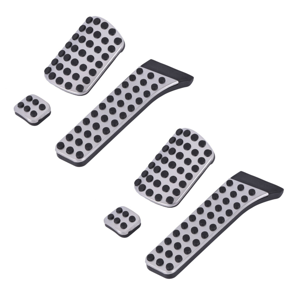 For C E S Sl-Class W203 W204 W211 W212w210 ,Accelerator Brake Footrest Pad(6Pcs) Silver 4762103301014