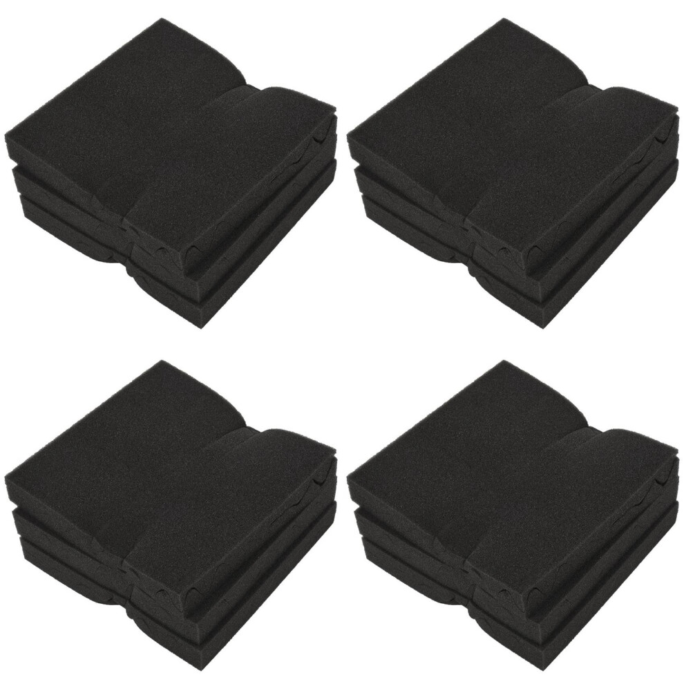 24Pcs 30X30x4cm Soundproofing Acoustic Foam Tiles Noise Sound-Absorbing 4762103372281