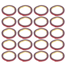 20Pcs Strong Permanent Double Sided Super Sticky Foam Tape Roll for Vehicle Car, Red 6MMx3Meter