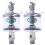 2X 50mL Engine Machine Lubricator Oil Gravity Drip Feed Oiler Clear+Silver 1