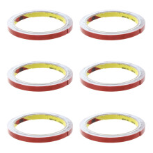 6X Strong Permanent Double Sided Super Sticky Foam Tape Roll for Vehicle Car, Red 8MM x 3Meter