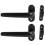 2X Door and Window Handle Lock Casement Window Lock Wheel Handle Black 1