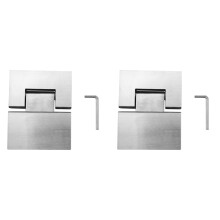 2X Heavy Duty 180 Degree Glass Door Cabinet Showcase Cabinet Clip Glass Shower Door Hinge Polished