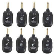 4X UHF Guitar Wireless System Transmitter Receiver Built-in Rechargeable