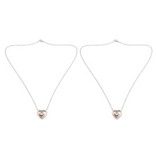 2X Double Heart Gold Cremation Urn Necklace Pendant Funnel Fill Kit Keepsake Memorial Ashes