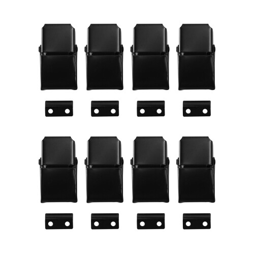 8 Pcs A27 Black Concealed Toggle Loaded Latch Catch Clamp for Case, Toolbox,Cleaner,Cabinet Boxes