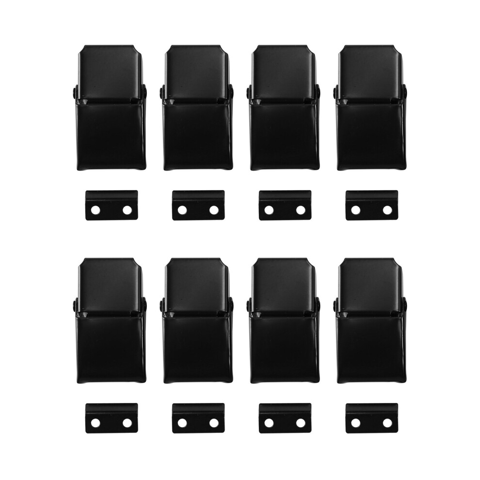 8 Pcs A27 Black Concealed Toggle Loaded Latch Catch Clamp for Case, Toolbox,Cleaner,Cabinet Boxes