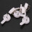 80 Pcs Plastic Heavy Wall Picture Frame Hooks Hangers 3-Pin Small White 3