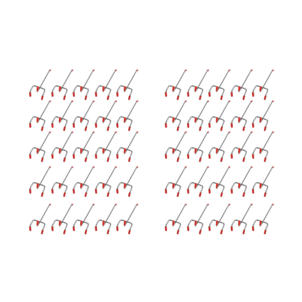 50Pcs 100Mm Hooks Slat Wall Retail Display Shop Peg Hang Fits Home Hanger Chrome Metal 1-1.5Kg Loading 4762103307481
