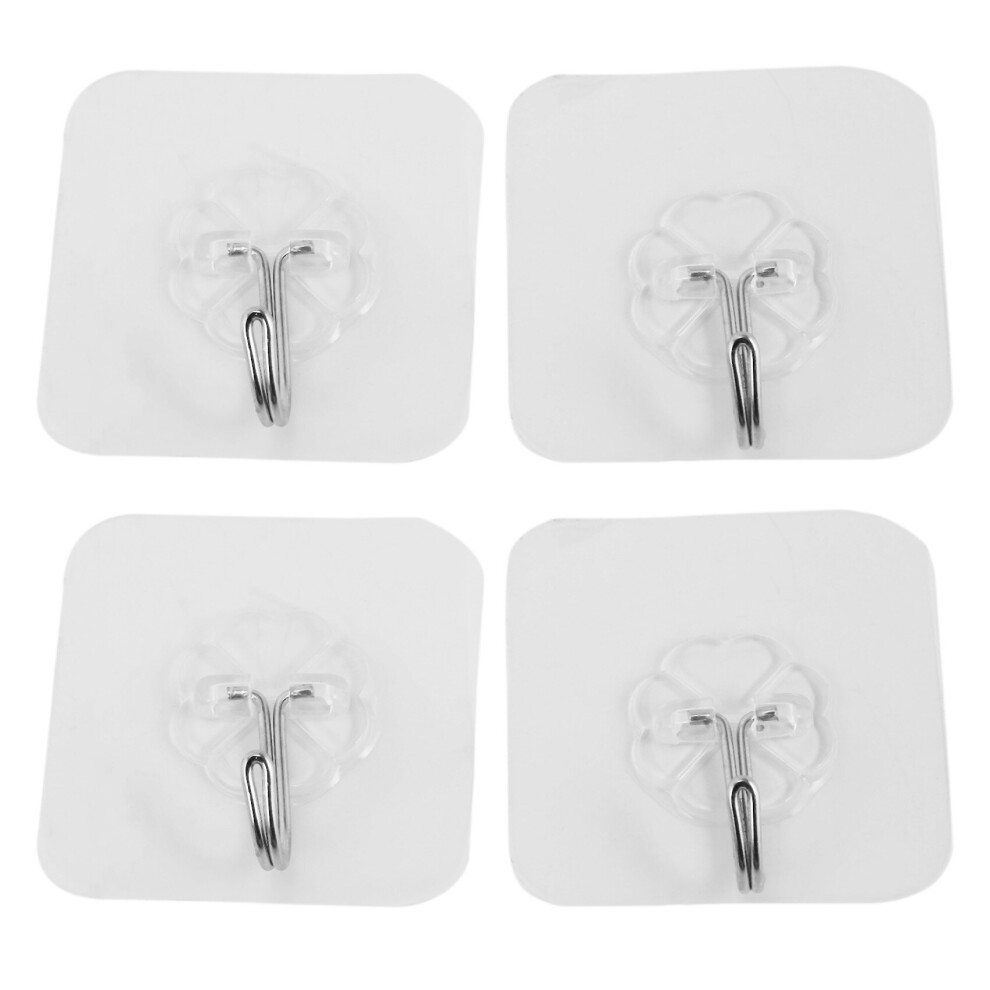 4X Strong Transparent Suction Cup Sucker Wall Hooks Hanger For Kitchen Bathroom Home 4762103391503